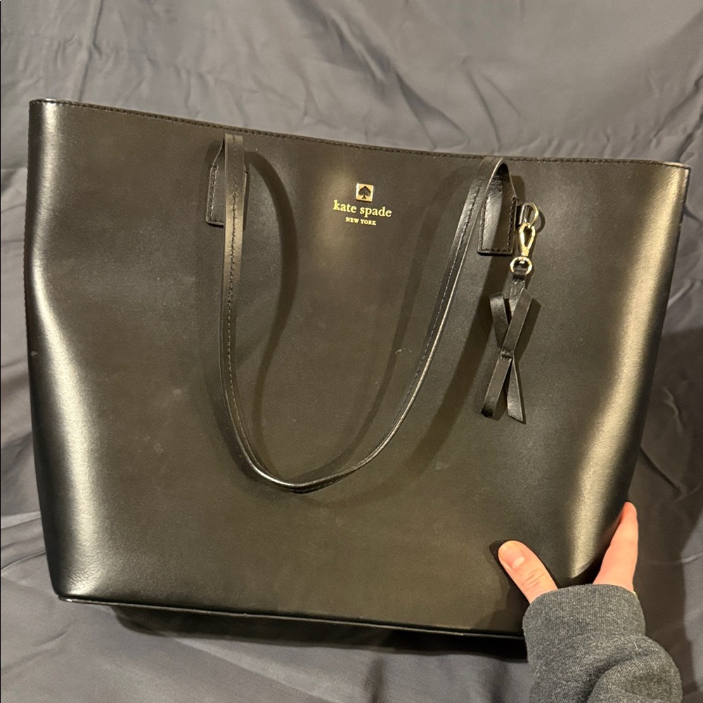 Kate Spade Black Tote with Bow Accent
